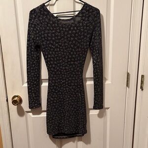 Chic Textured Long Sleeve Dress